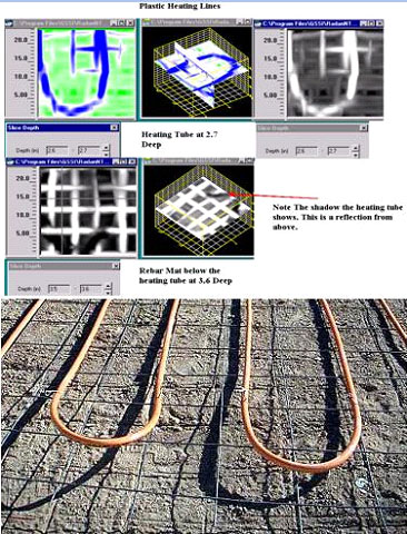 Locate radiant heat tube